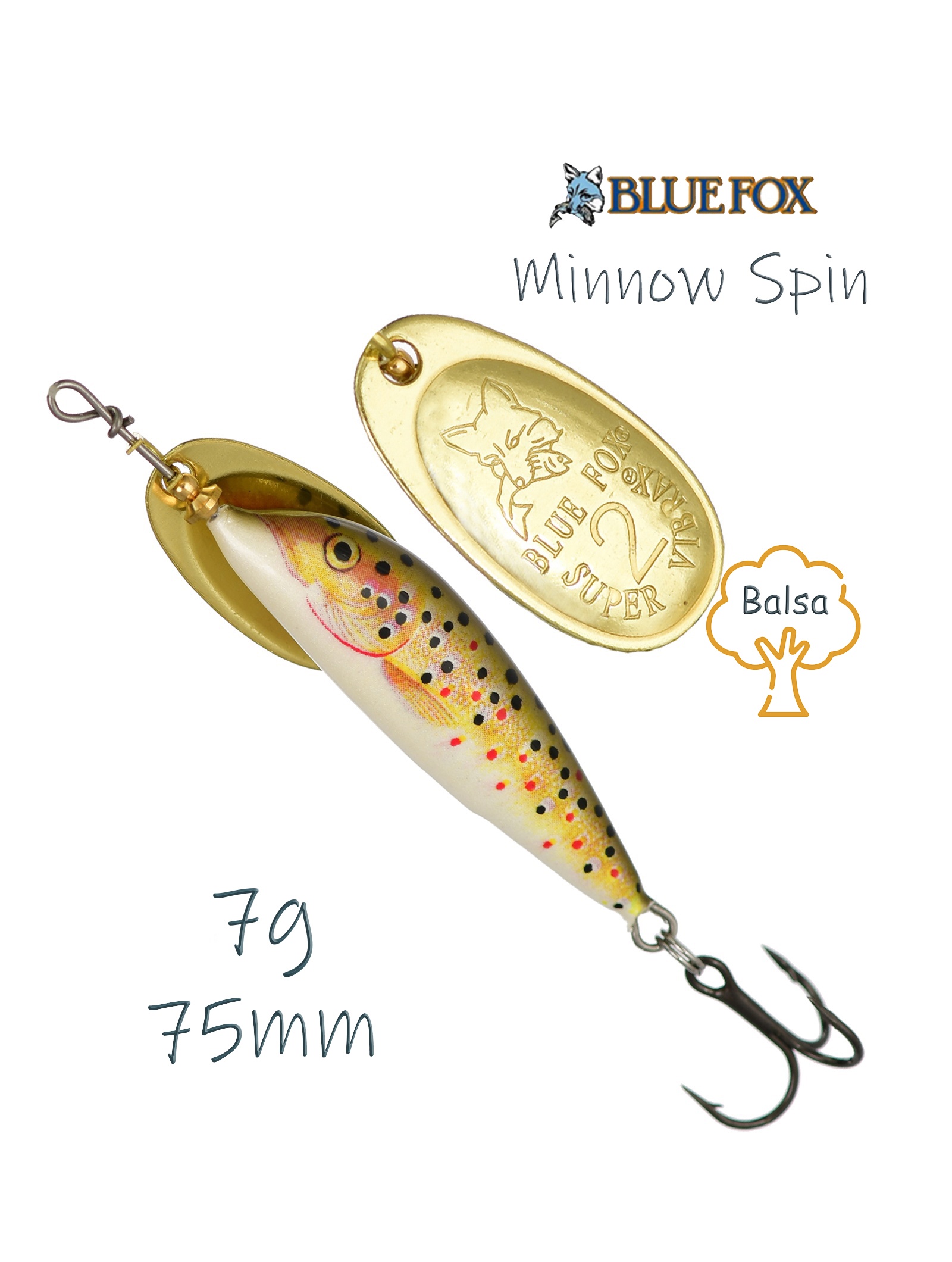 Блесна VMS5-TR Vibrax Minnow Spin - фото