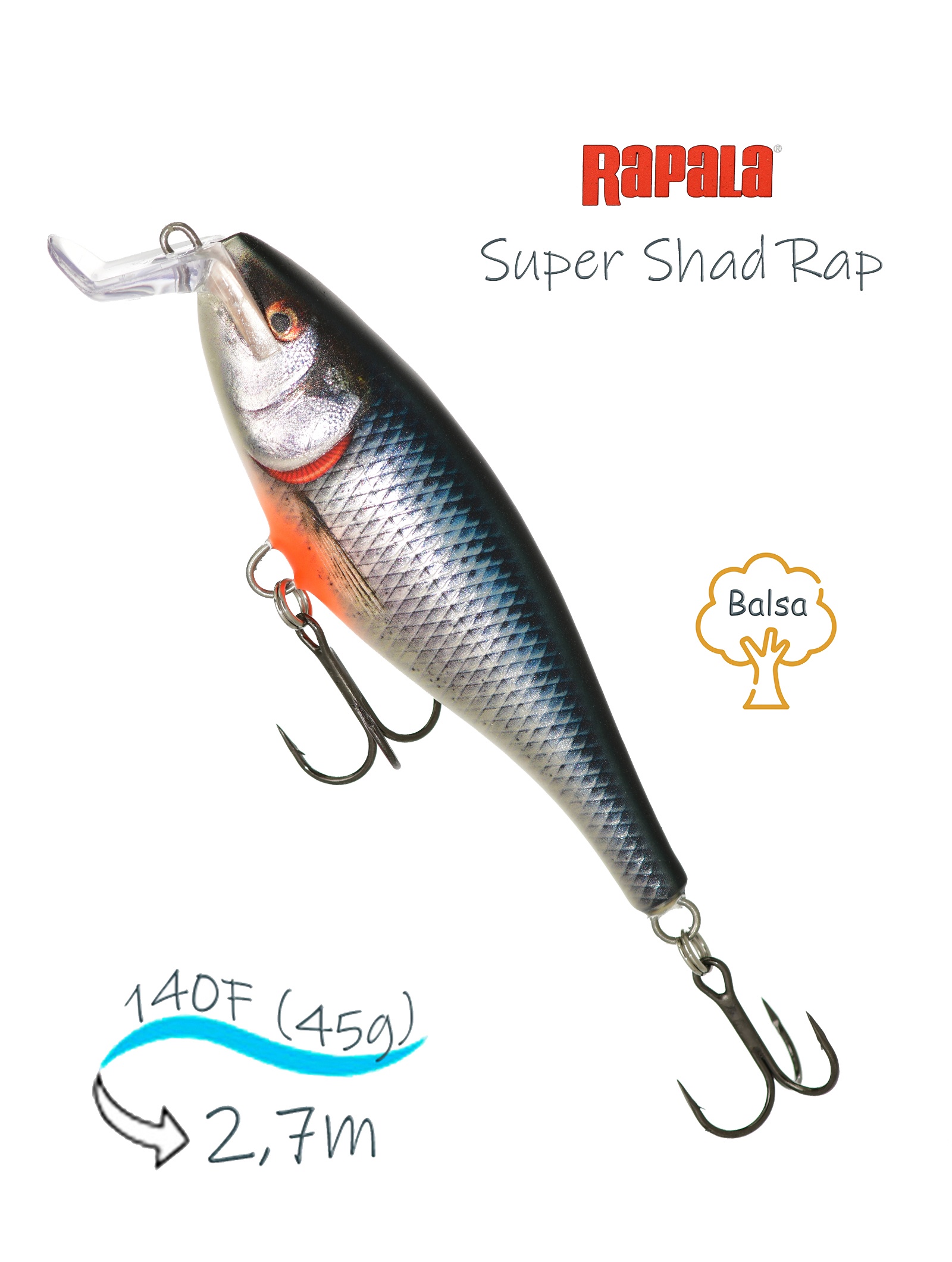 SSR14 SPWR Super Shad Rap - фото