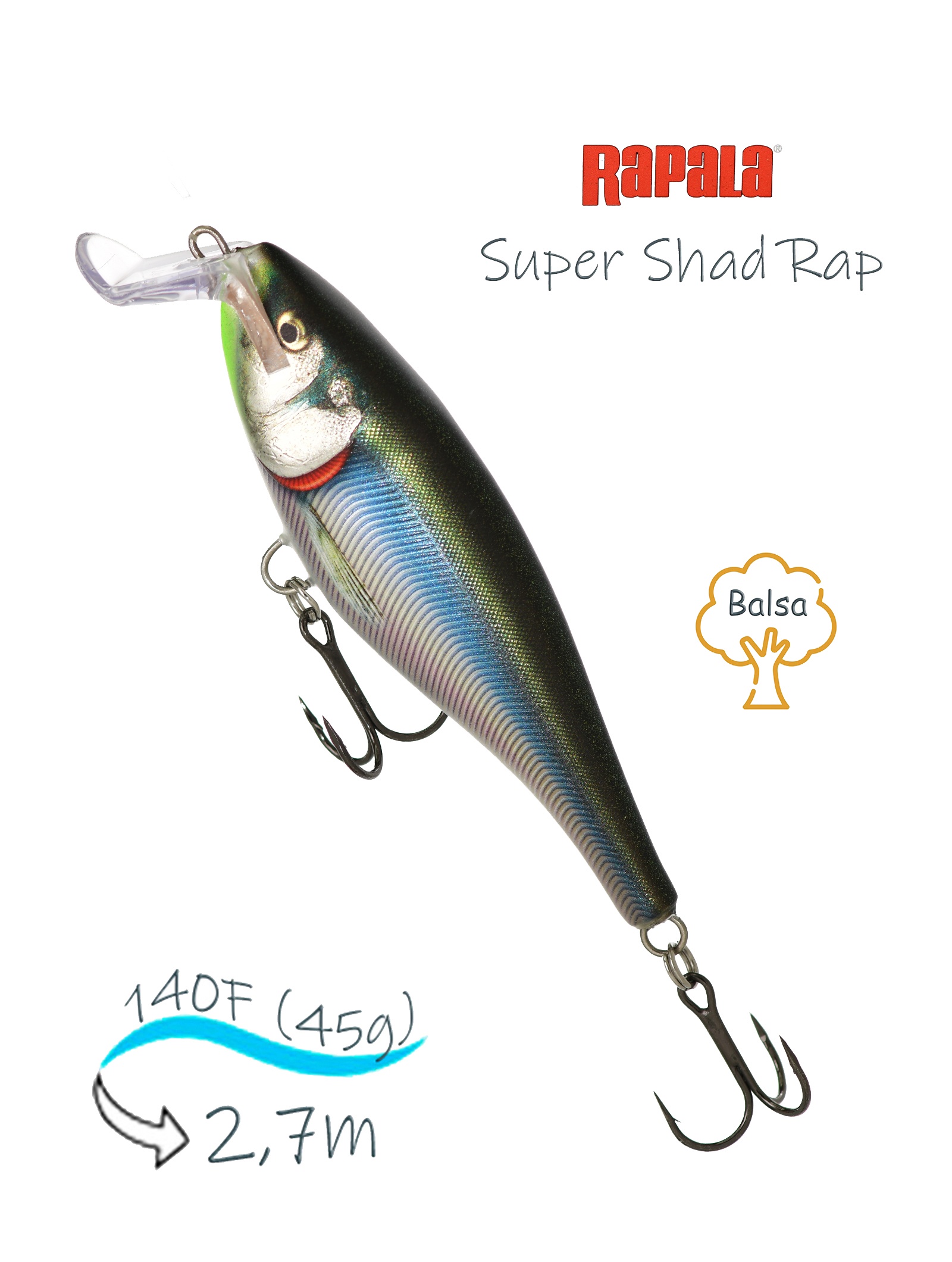 SSR14 RSML Super Shad Rap - фото