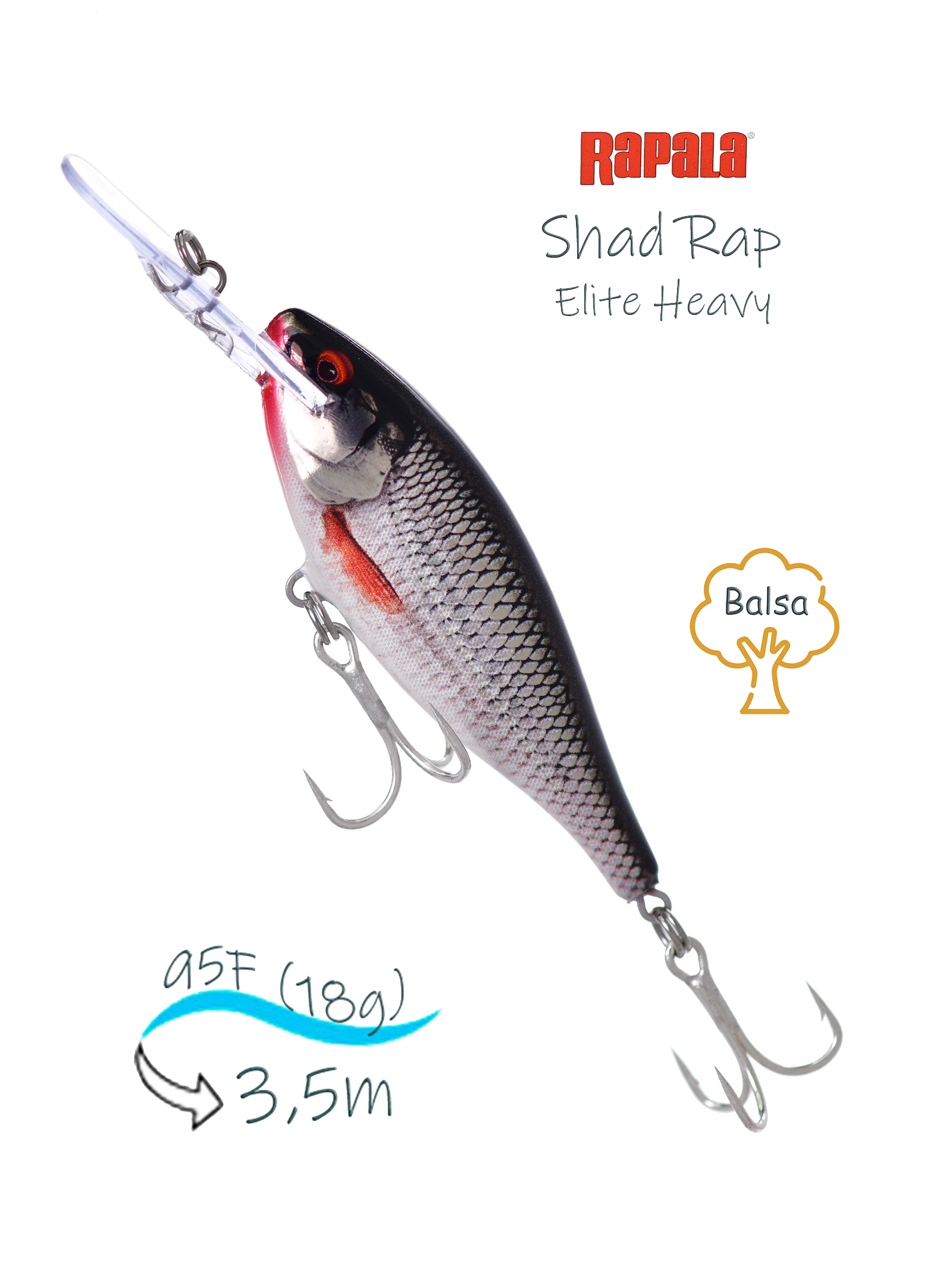 SREH95 GDROL Shad Rap Elite Heavy - фото
