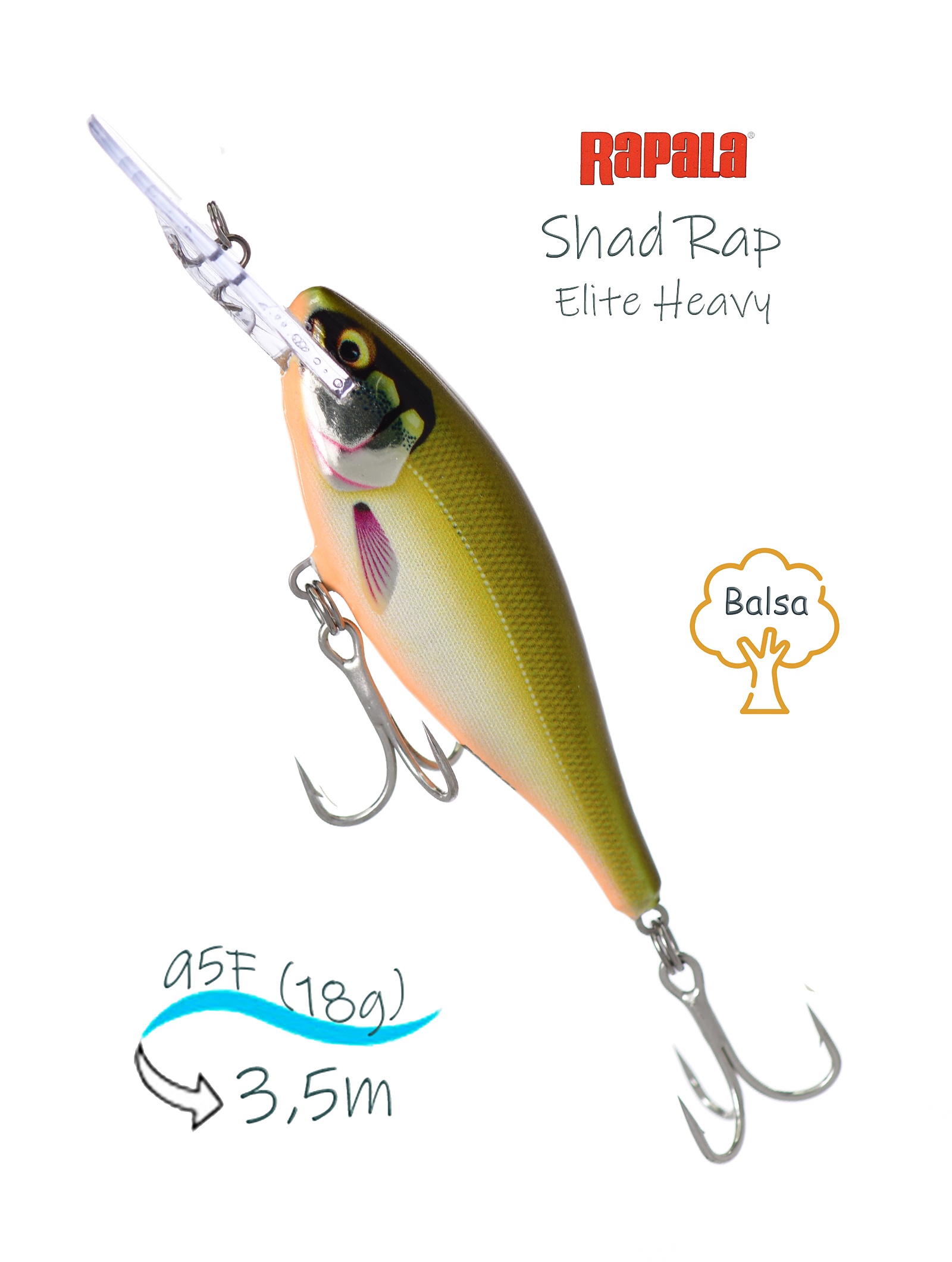 SREH95 GDHAY Shad Rap Elite Heavy - фото