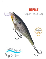 SSR14 BGL Super Shad Rap - фото