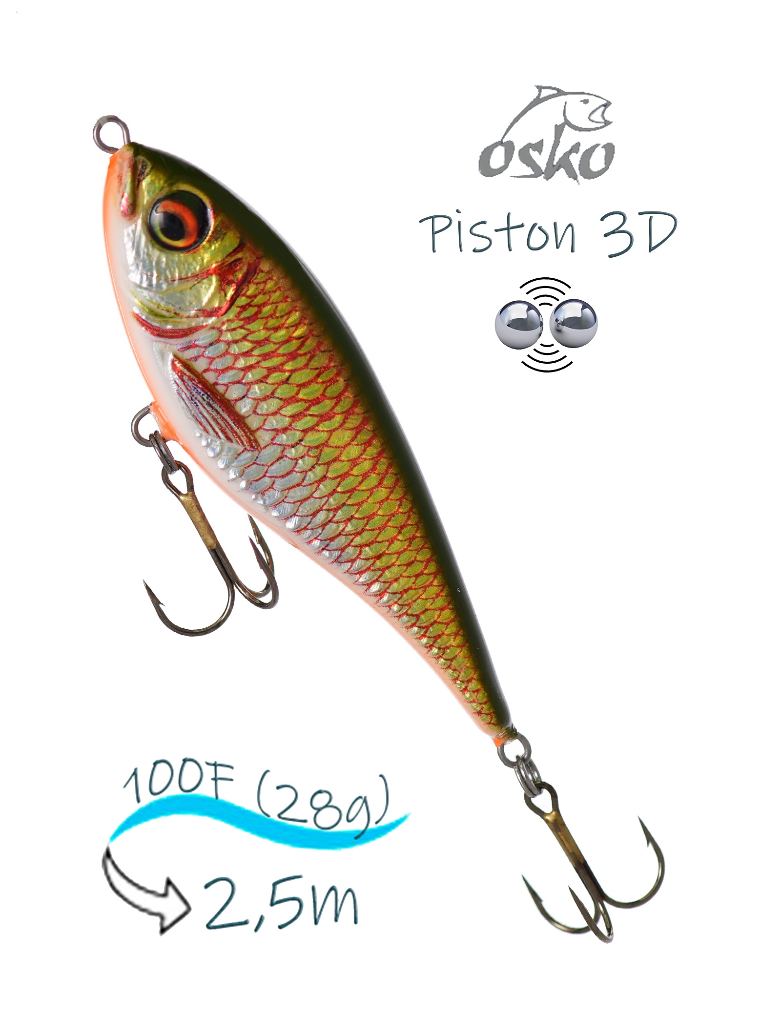 OSP10-10 Piston 3D SI - фото