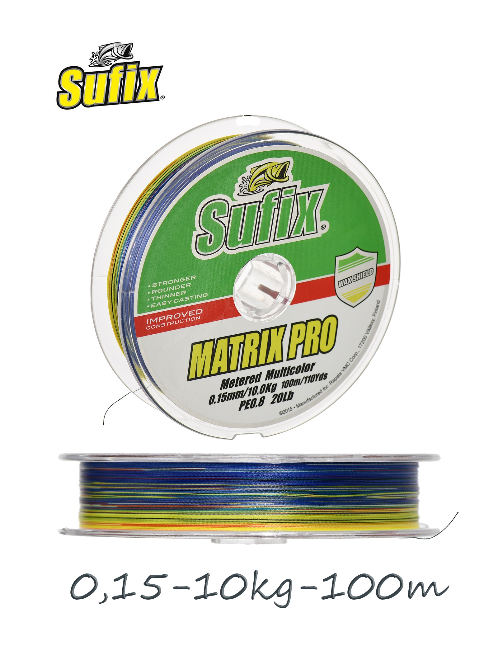 Sufix Matrix Pro 0,15*100 Multi Color *6