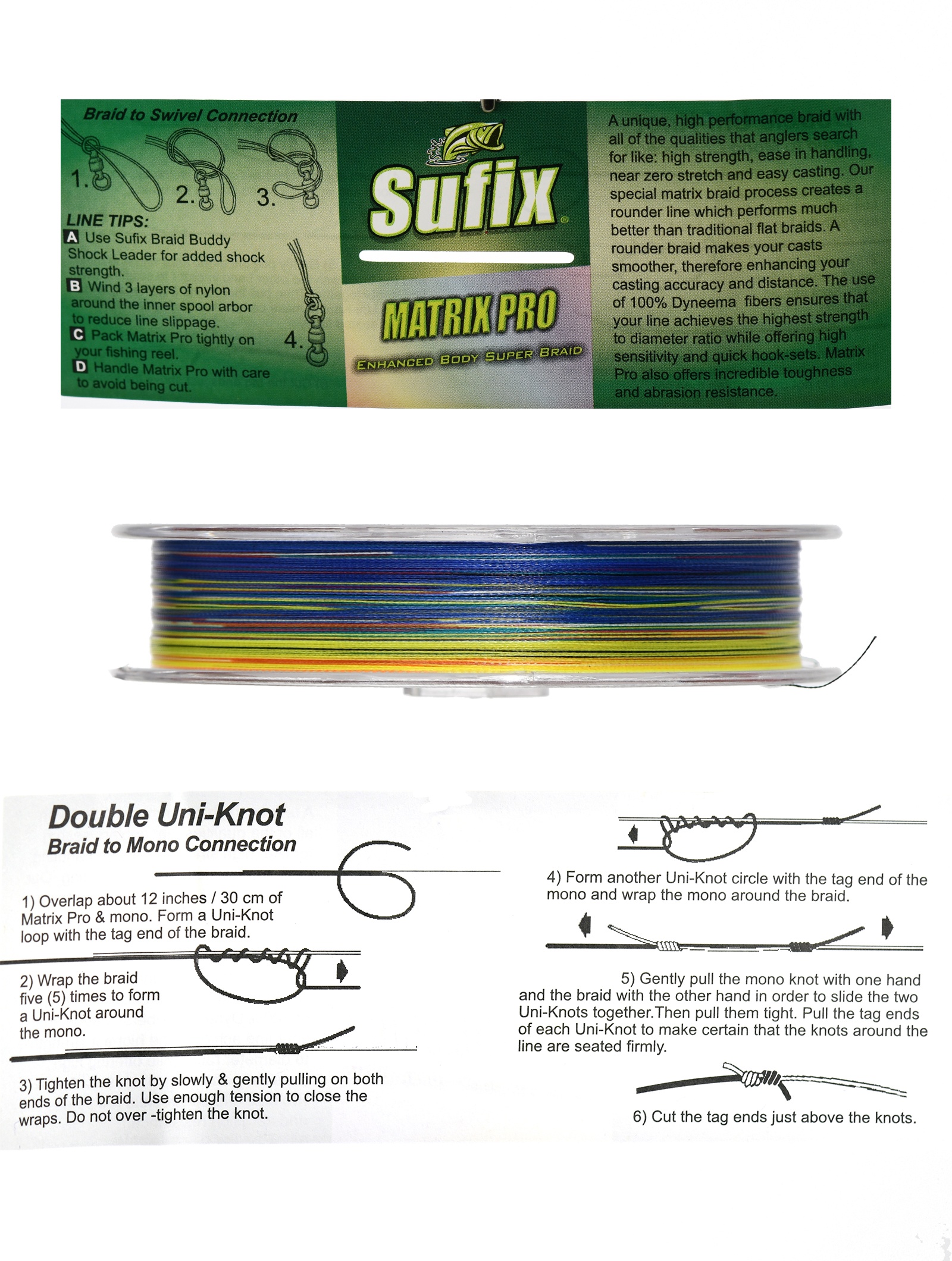 Sufix Matrix Pro 0,15*100 Multi Color *6