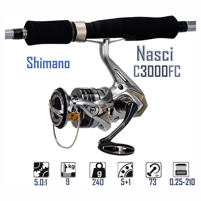 Катушка рыболовная Shimano Nasci C3000 FC