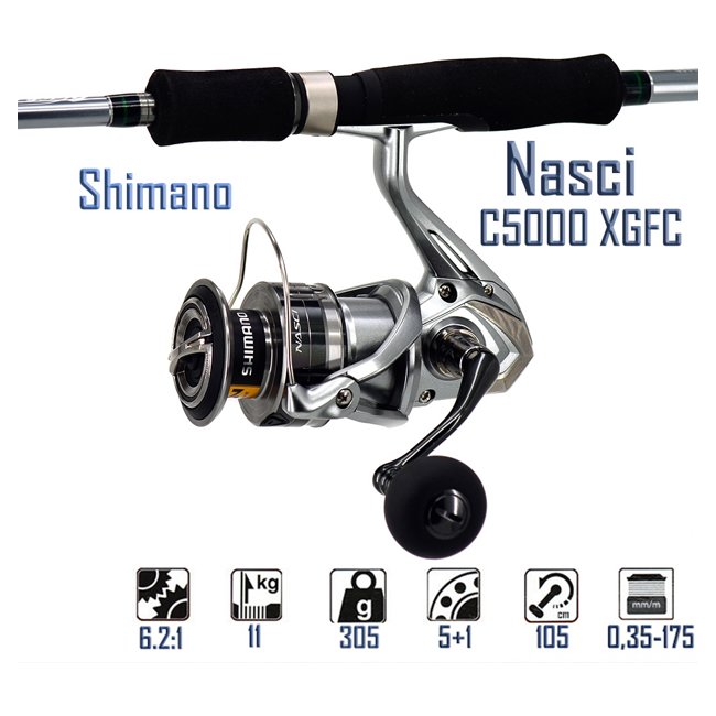 Катушка рыболовная Shimano Nasci C5000 XGFC