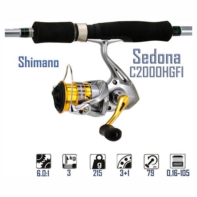Катушка рыболовная Shimano Sedona C2000 HGFI