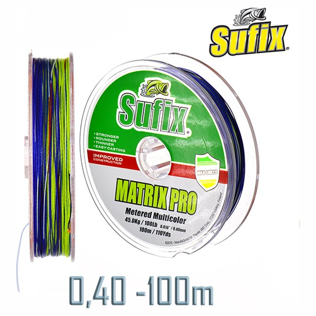 Рыболовный шнур Sufix Matrix Pro 0,40-100 Multi Color 6