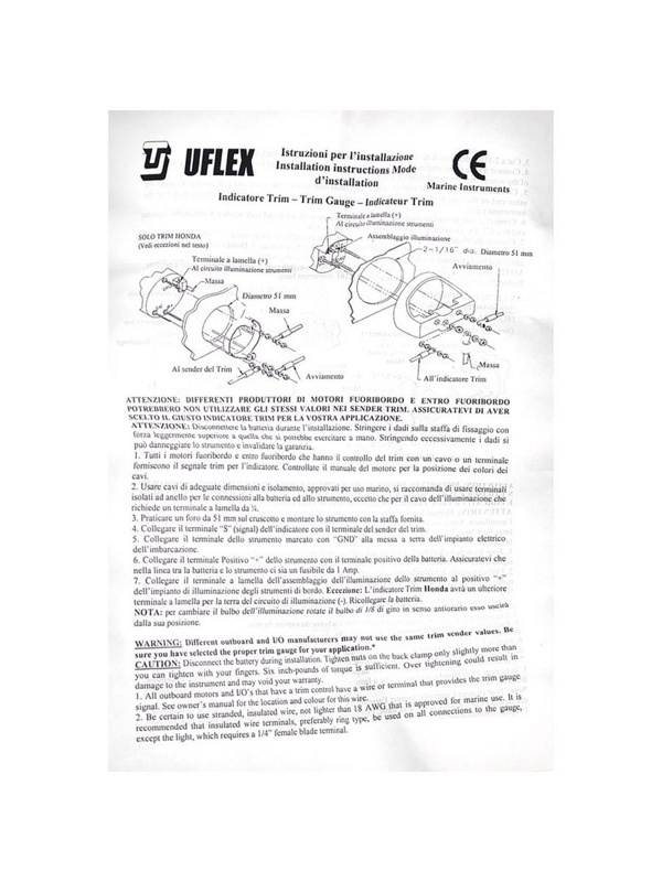 Uflex 62044X Трим-указатель Mercury UW